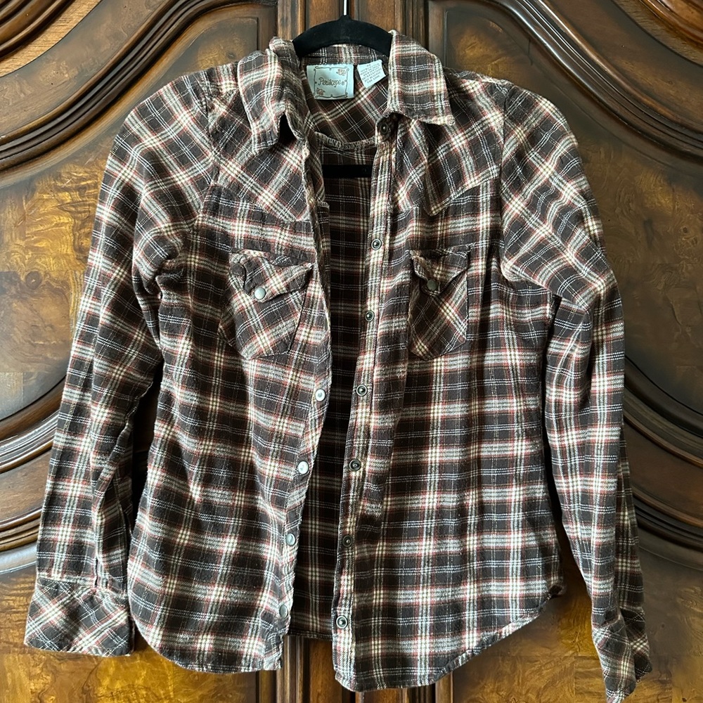 Vintage plaid flannel button up | juniors medium/women’s small